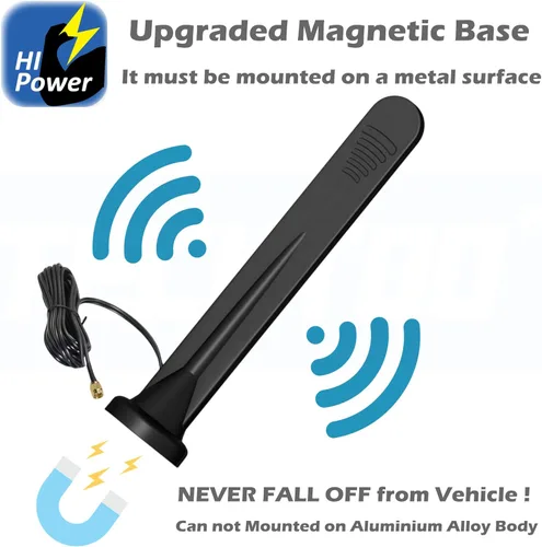 Miniatura 2 de TECHTOO Antena celular 5G 4G LTE 3G GPRS GSM Antena externa impermeable con base magnética compatible con enrutador inalámbrico LTE, módem hotspot