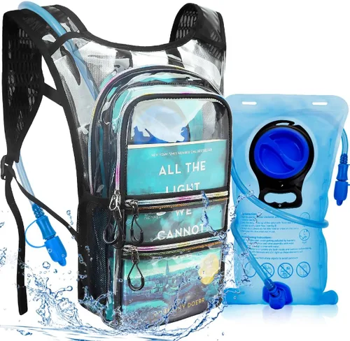 Miniatura 17 de Paquete de hidratación, mochila de agua con vejiga de hidratación de 3 L, aislamiento ligero, esencial para festivales, mochila de hidratación rave