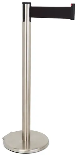 Miniatura 14 de QueuePole.Deluxe - Puntal de control de multitudes de 41 pulgadas con barrera retráctil de 10 pies, poste dorado, cinturón negro (RCCDXBZBK)