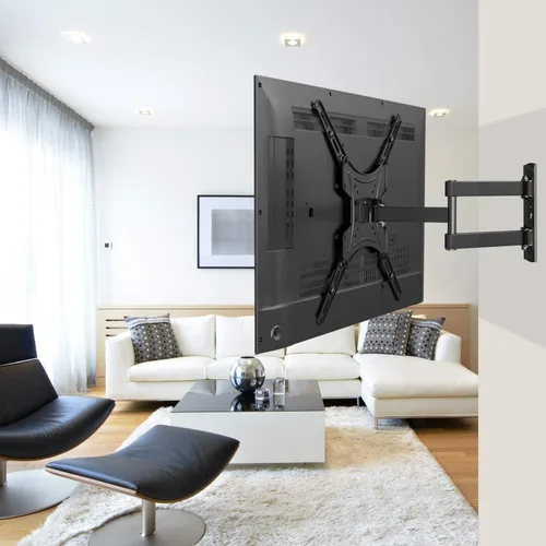 Miniatura 6 de Soporte de pared para TV de movimiento completo, brazos articulados, extensión de inclinación para la mayoría de televisores de pantalla plana LED