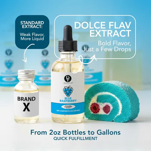 Miniatura 6 de Dolce Flav Extracto Azul de Frambuesa – 2 onzas de saborizante concentrado soluble en aceite, kosher, sin azúcar, saborizante azul de frambuesa