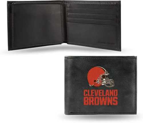 Miniatura 18 de Rico Industries Billetera de cuero bordada para hombre de la NFL