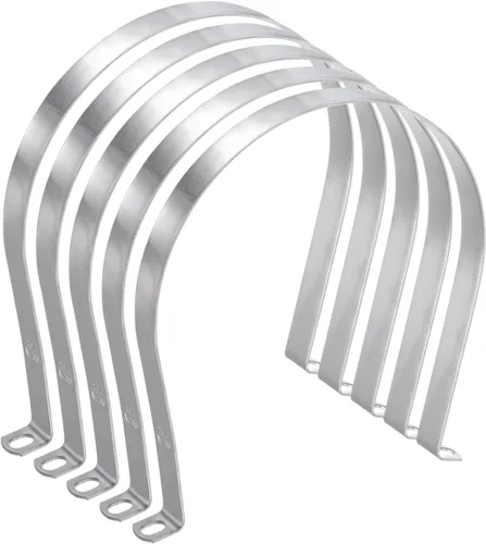 Miniatura 33 de HARFINGTON 10 abrazaderas de conducto de 5/16 pulgadas y 0.315 in, abrazadera de tubo M8 U, correa de tubo rígida de acero inoxidable, soporte