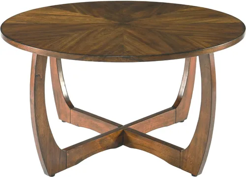 Miniatura 4 de Mesa auxiliar redonda para sala de estar, mesas de cóctel de madera maciza con parte superior empalmada, mesa central tradicional de madera