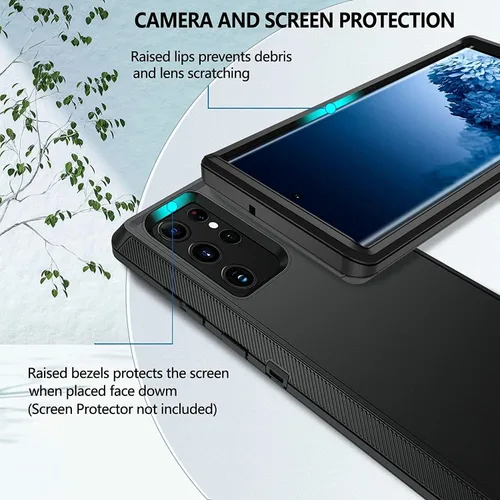 Miniatura 7 de Funda para Galaxy S22 Ultra Defender, diseño de camuflaje, funda híbrida a prueba de golpes, diseño de doble capa, cubierta dura diseñada
