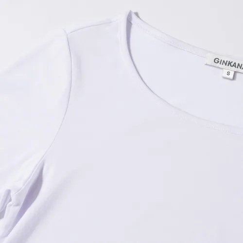 Miniatura 72 de GINKANA Blusas de maternidad de manga corta, diseño floral, fruncido, casual, para mamá, para embarazo
