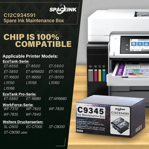 Miniatura 2 de C9345 Caja de mantenimiento de tinta de repuesto para ET-8550 ET-5850 ET-16600 ET-16650 ET-5800 ET-5880 ET-8500 WF-7840 WF-7830 WF-7820 WF-7310 ST.