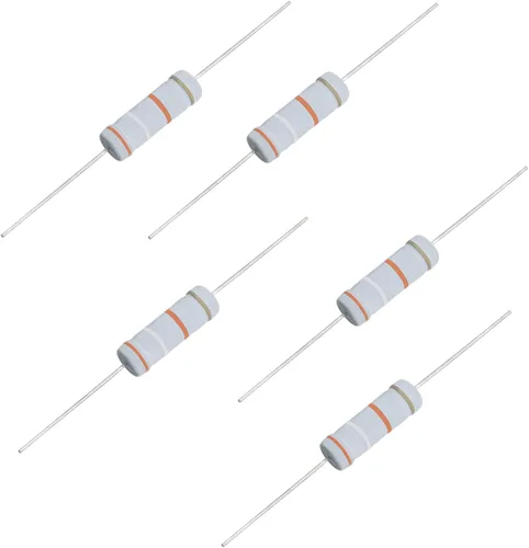 Miniatura 10 de Resistencia de película de óxido metálico de 1K Ohm, ± 5% de tolerancia de alta precisión de 5 vatios para circuito electrónico, resistencia