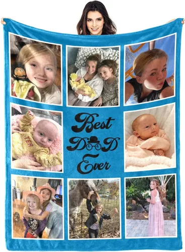 Miniatura 14 de Mantas personalizadas con fotos, regalos personalizados para parejas, manta con fotos personalizada, regalos para siempre y para siempre, regalo