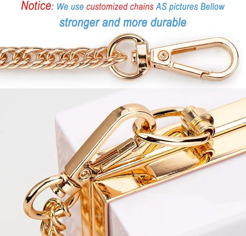 Miniatura 7 de Acrylic Clear Purse For Women, Crossbody Shoulder Handbag Evening Clutch Bag Chain Strap