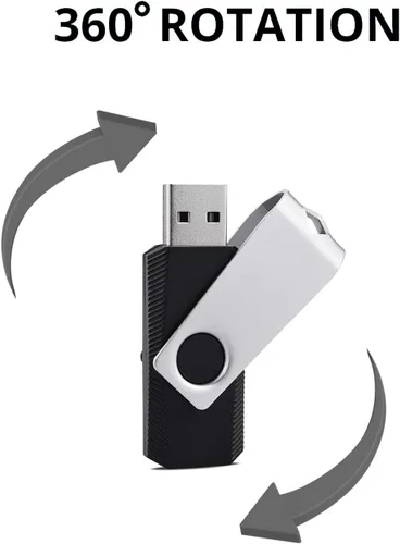 Miniatura 6 de KEXIN Unidad flash de 128 GB, paquete de 5 unidades USB 2.0 USB 2.0, memoria USB, color negro