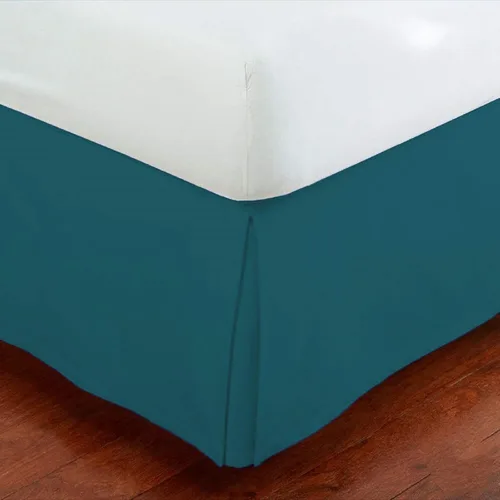 Miniatura 9 de Linen Plus - Falda de cama plisada de lujo de 14.0 pulgadas. De caída plisada, guardapolvos, color sólido., Negro, Completo
