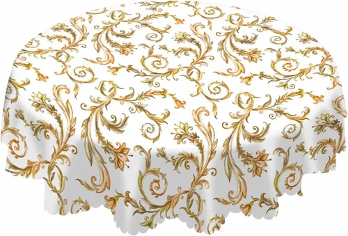 Miniatura 24 de AOYEGO Mantel redondo de 60 pulgadas en negro y blanco con divertidas rayas en espiral, mantel moderno de poliéster para decoración del hogar