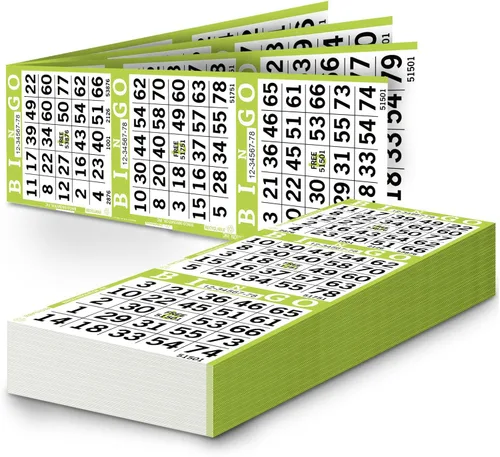 Miniatura 5 de Hojas de papel de bingo – 3 caras, 12 x 4 pulgadas – Paquete de 500 tarjetas de bingo desechables – Papel reciclable Dauber para personas mayores