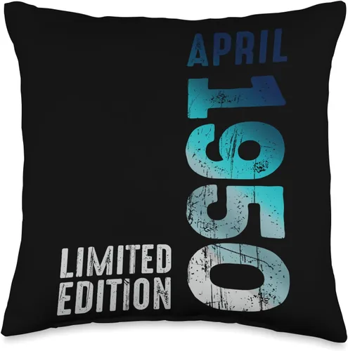 April 1950 Year 1950 Retro 1950 Vintage Limited Edition Throw Pillow