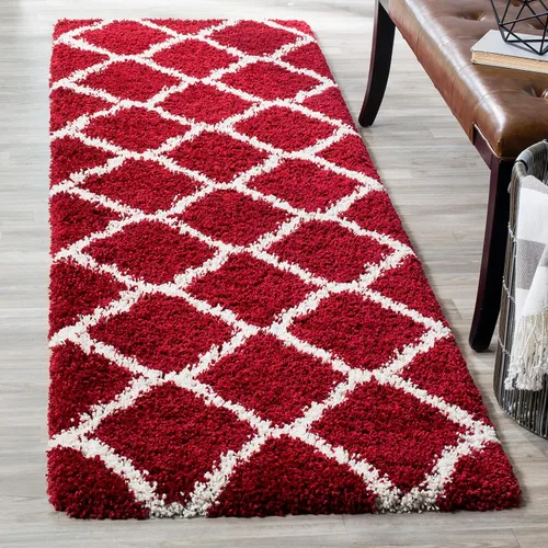 Miniatura 55 de SAFAVIEH Hudson Shag Collection - Alfombra extragrande de 11 x 15 pies, diseño de enrejado, no desprende pelusa y de fácil cuidado, 2 pulgadas