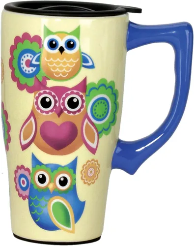 Miniatura 8 de Spoontiques - Tazas de viaje de cerámica - Taza Kokopelli - Bebidas frías o calientes - Regalo para los amantes del café