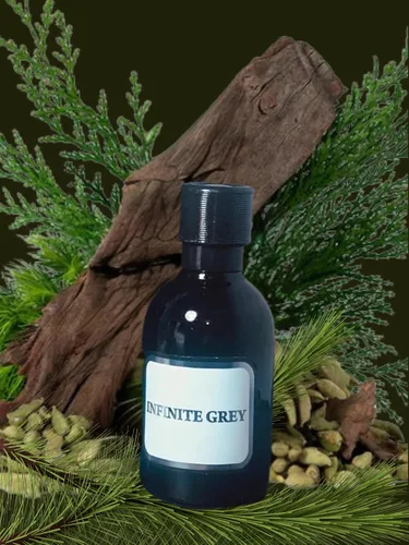 Miniatura 4 de INFINITY GREY EAU DE PARFUM POUR HOMME Ambar Fragancia Woody para hombre.
