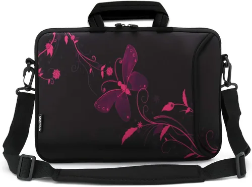 Miniatura 2 de RICHEN - Bolso cruzado con asa para laptops, iPads, libros electrónicos y tabletas infantiles, con bolsillo Nice Butterfly