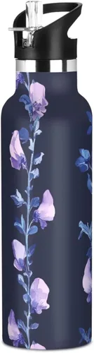 Miniatura 12 de Sport Insulated Water Bottle with Leak Proof Spout Lid Vacuum Insulated BPA-Free Leak Proof for Travel, Camping, Sports, Rustic Daisy Beige