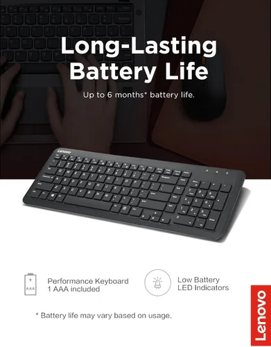 Miniatura 2 de Lenovo Teclado inalámbrico 300, negro