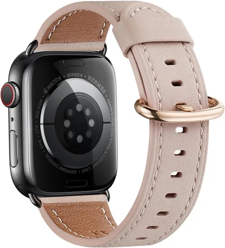 Miniatura 44 de WFEAGL Compatible con Apple Watch Banda 38mm 40mm 41mm para Mujeres, Correa de Cuero de Grano Superior para iWatch Ultra SE & Series 9 8 7 6 5 4 3