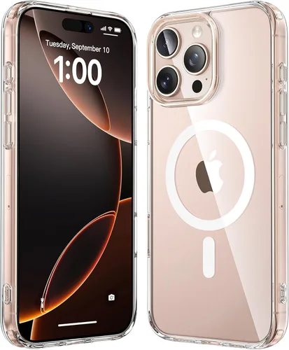 Miniatura 30 de SUCGLES Funda para iPhone 13 Pro Max con MagSafe, imán ultra fuerte N56, protección contra caídas de 12 pies, antiamarilleo, funda magnética