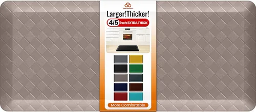 Miniatura 21 de Tapetes de cocina extra gruesos de 4/5 pulgadas para piso, antideslizantes, antifatiga, tapete de fregadero impermeable resistente a las manchas