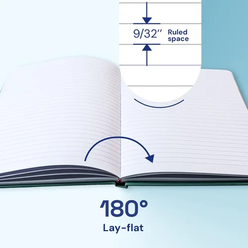 Miniatura 3 de ONAVIA Cuaderno rayado A5, cuaderno de notas con rayas universitarias de 7mm, diario para escribir, trabajo, escuela, viajes y toma de notas, tapa