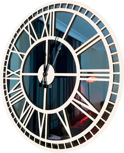 Miniatura 5 de Reloj de pared dorado con espejo grande, reloj de pared con espejo de plata real, relojes modernos para pared, reloj grande silencioso sin tictac
