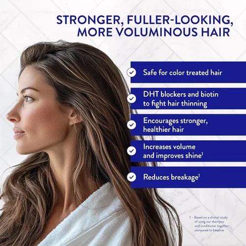 Miniatura 3 de Routine Wellness Champú voluminizador antiadelgazante para adelgazar el cabello y la pérdida de cabello – Aumenta tu confianza con bloqueadores