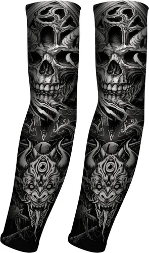 Mangas de protección solar UV para hombres y mujeres, manga de enfriamiento de compresión deportiva UPF 50+, regalo único de manga de tatuaje