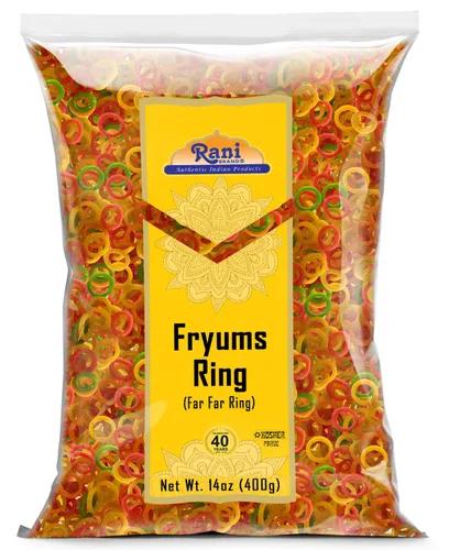 Miniatura 10 de Rani Far Far / Fryums (pellet de trigo y tapioca) Forma de anillo de 7 onzas (7.05 oz) ~ Vegano, Kosher, sin cocinar, utilizado para hacer papad