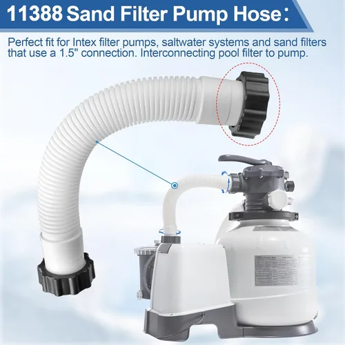 Miniatura 2 de 11388 Manguera de bomba de filtro de arena para piscina para filtro de arena Intex, reemplazo de manguera de bomba de piscina de 1.5 pulgadas