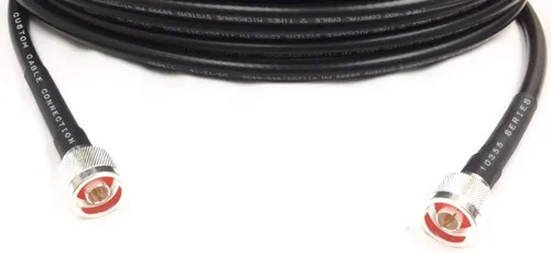 Custom Cable Connection Cable de antena coaxial de baja pérdida de 10 pies N macho a N macho LMR400 veces para microondas de 50 ohmios para