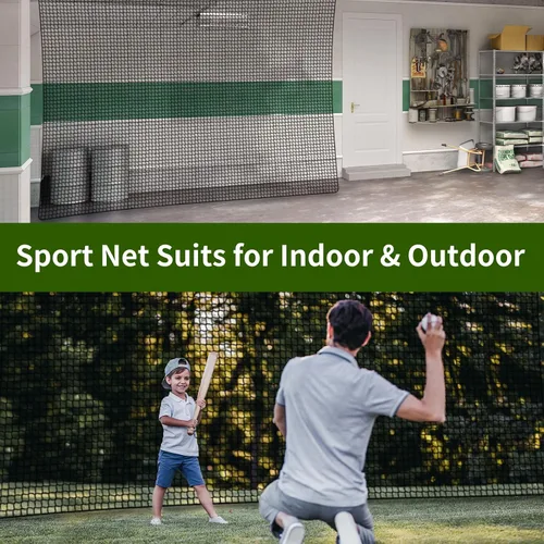 Miniatura 8 de Baseball Net Netting Batting Cage Net Backstop Net - Heavy Duty Nylon Sports Netting with 33FT Rope & Steel Hanging Kit, Multiple Sizes for Backyard