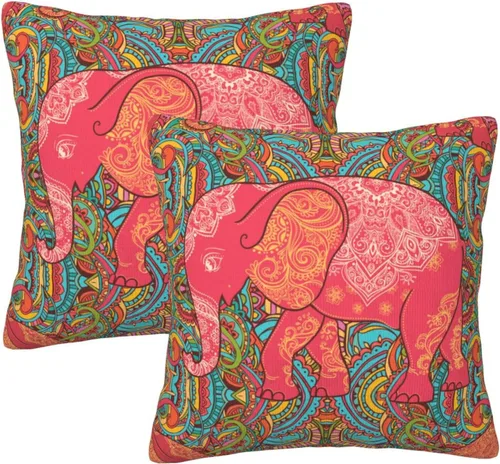 Miniatura 12 de Juego de 2 fundas de almohada con diseño de flamencos rosados con plantas tropicales, fundas para sofá, oficina, dormitorio, decoración del hogar