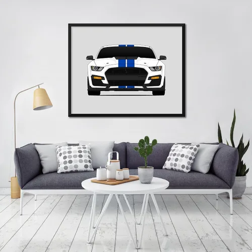 Miniatura 9 de Custom Car Posters Póster hecho a mano compatible con Shelby GT500 (2020-2022) S550 Ford Mustang Print Wall Art Décor Carroll Shelby - Impresión