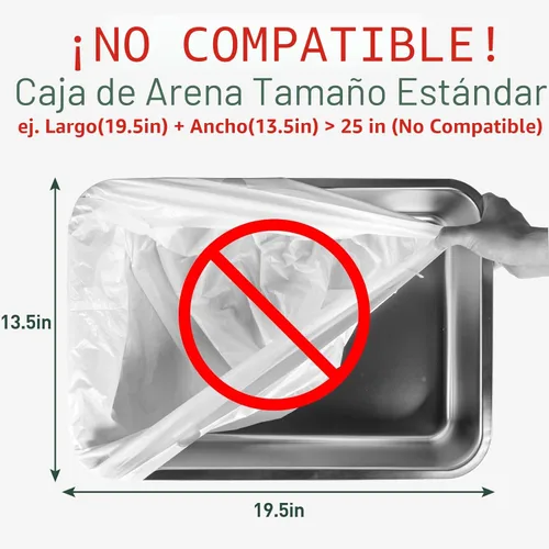 Miniatura 4 de ANWA 40 forros para caja de arena para gatos automáticos para caja de arena y caja de arena robot 4/5, resistente, extra grueso Blanco