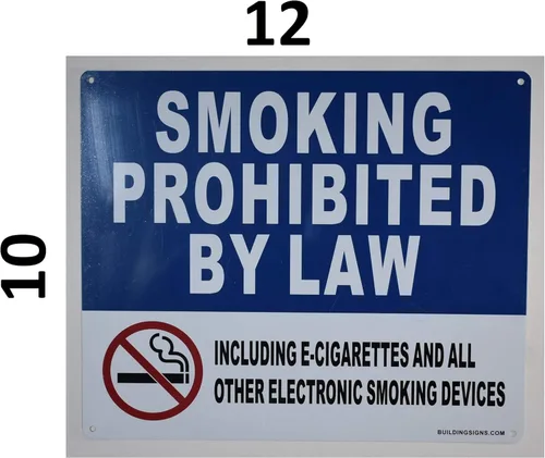Miniatura 3 de Prohibido fumar por ley, incluyendo cigarrillos electrónicos y todos los demás dispositivos electrónicos para fumar letrero