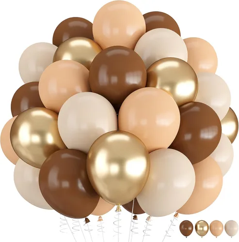 Miniatura 13 de Globos negros dorados, paquete de 60 globos de látex de 12 pulgadas negros metálicos cromados dorados con globo de confeti dorado para hombres