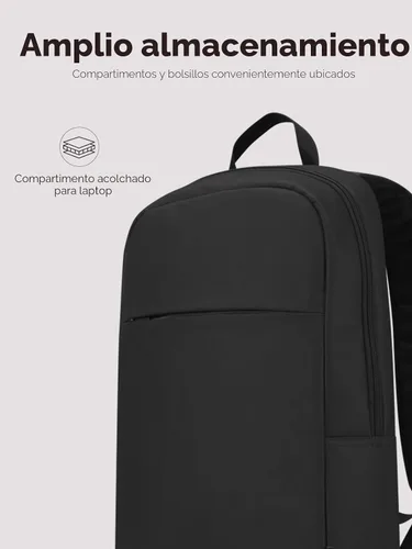 Miniatura 2 de Mochila para portátil Lenovo B215 para computadoras de hasta 15.6 pulgadas – Bolsa repelente al agua de múltiples compartimentos para viajes, uso
