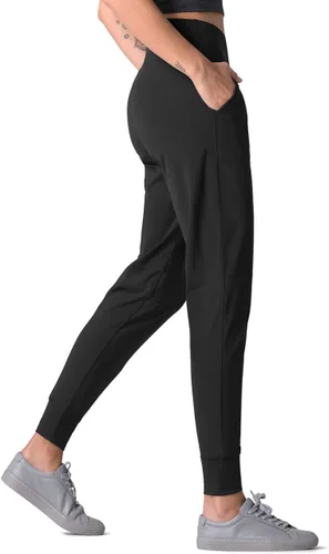 Miniatura 3 de Dragon Fit - Pantalones deportivos para mujer, con bolsillos y tiro alto, para yoga, ejercicios, pantalones cónicos, pantalones de descanso