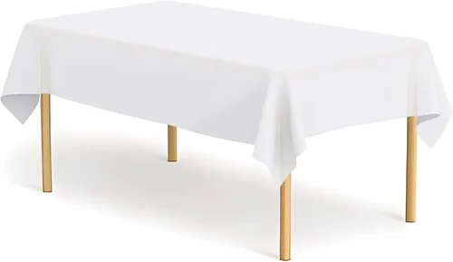 Miniatura 34 de Paquete de 2 manteles de plástico a cuadros en blanco y negro para fiestas, desechables de 54 x 108 pulgadas, mantel rectangular con bandera a