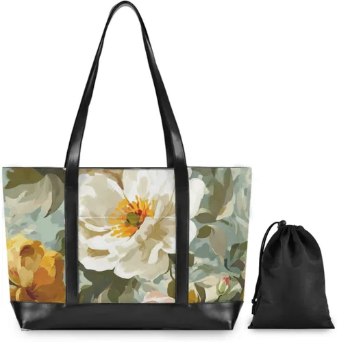 Miniatura 4 de Vintage Flower moderno portátil bolso con cremallera monederos de trabajo para enfermera trabajo con tableta bolso para laptop mujer