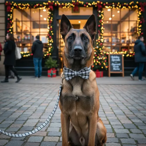 Miniatura 9 de PETDURO Collar Personalizado para Perro A cuadros Negro Blanco con Nombre y Teléfono Grabados en Hebilla de Metal Plateado para Perros Grandes