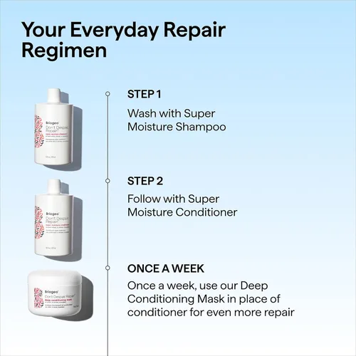 Miniatura 8 de Briogeo Máscara de acondicionamiento profundo Don't Despair, Repair! - Acondicionador de equilibrio de proteínas + humedad para hebras secas