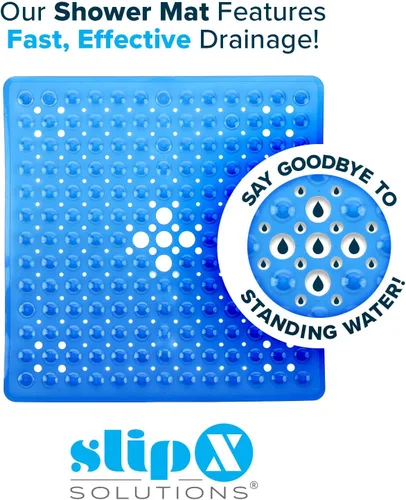 Miniatura 4 de SlipX Solutions - Alfombrilla cuadrada para ducha que proporciona una resistencia fiable a los deslizamientos