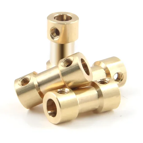 Miniatura 4 de Acopladores de eje flexible de 0.079-0.118 in de transmisión de motor de latón para avión RC, barco, robot con tornillos