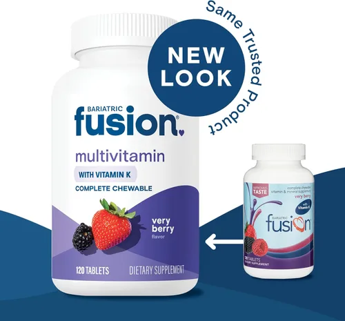 Miniatura 9 de Bariatric Fusion Multivitamínico bariátrico masticable con hierro y vitamina K para pacientes de cirugía bariátrica, incluyendo bypass gástrico